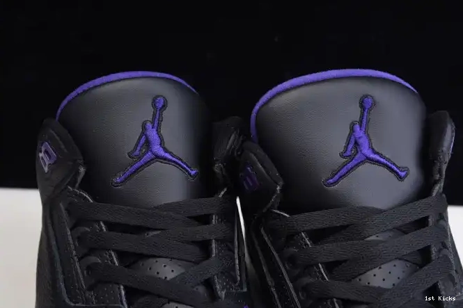 1st Kicks Court 3 Black Jordan Air Purple Retro CT8532-050 0520